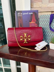 กระเป๋าถือ หรือ สะพาย TORY BURCH ELEANOR CROC EMBOSSED LEATHER CLUTCH