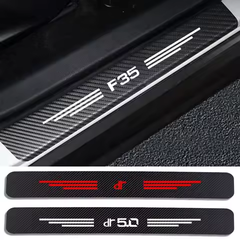 Carbon Fiber Car Door Sill Protector Sticker Decal For DR Motors DR Zero DR1 DR2 DR3 S2 DR5.0 DR F35