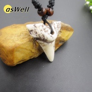 ASWELL Shark Tooth Pendant  Lucky Black Jewelry