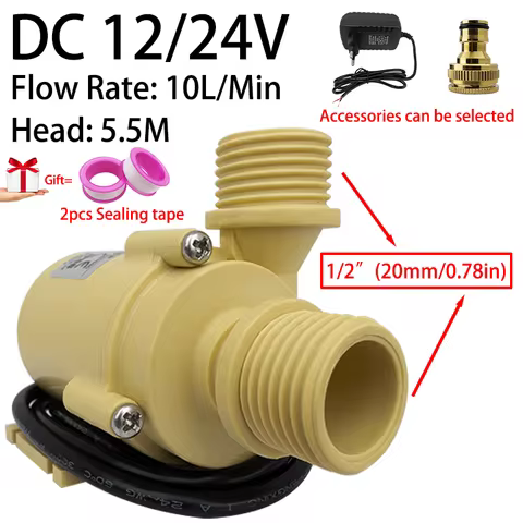 1/2 "ultra Quiet DC 12/24V High-temperature Food Grade Equipment Cooling Circulation Pump Brushless 