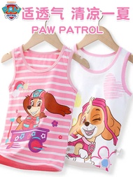 2024 original Paw Patrol 2Pcs/set Girl's vest Liberty Skye Summer A Type Cotton sleeveless inner baby's outer wear sling