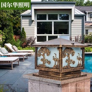 Jualan Terus Kilang Zhongshan Guzhen Die-cast Aluminium Square Pillar Lamp Lampu Tiang Taman Luaran 