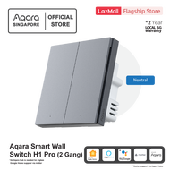 AQARA Smart Wall Switch H1 Pro Black - Grey (Triple Gang / Rocker) Support Apple HomeKit Alexa (Smar