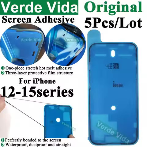 5Pcs LCD Screen Display Glue Waterproof Sticker for iPhone 12 13 14 15 Pro Max 14 Plus Original Adhe