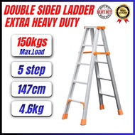 EXTRA HEAVY DUTY (150kgs Max.Load) 5 Step Double Sided Aluminium Ladder (Exploit) 5 Step Tangga heav