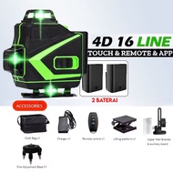 Hilda Laser Level 16 Lines Mesin Self Leveling Laser Sinar Hijau dengan Remot Laser Siku Waterpass D