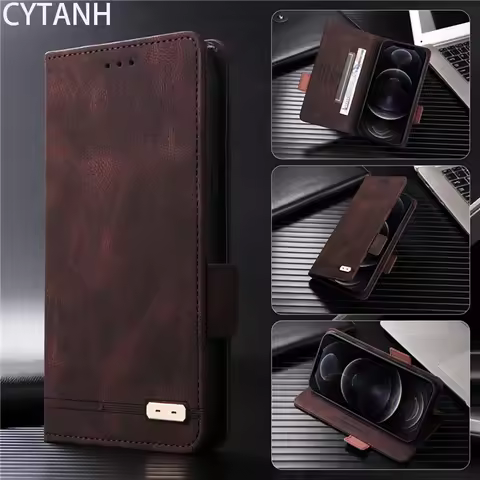 Leather Flip Phone Case For OPPO Find X3 Lite X3 NEO X3 Pro X5 Pro X5 Lite Find X6 Find X6 Pro Luxur