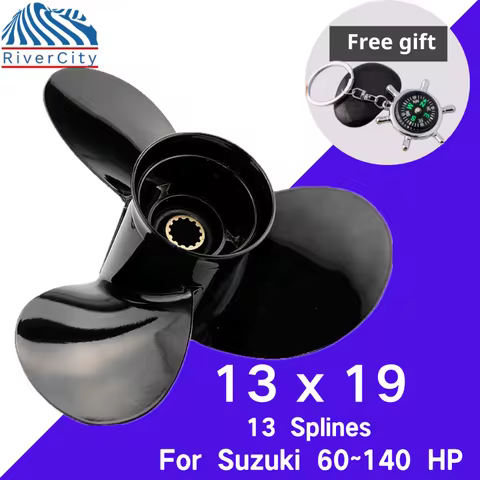 RiverCity Propeller Boat 13x19 For SUZUKI 60hp 70hp 90hp 100hp 115hp 140hp Aluminum Prop 3 Blade 13 