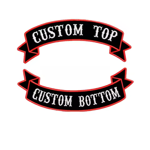 Custom Rocker Back Patch Embroidered MC Biker Club Name Patch