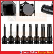 CR-MO 1/2" Driver Torx Impact Socket Bit Length Allen Key Elenkey Elengki Screwdriver Adapter Head S