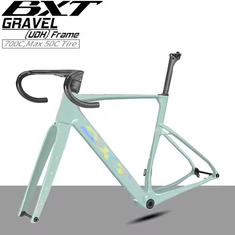 BXT Lightweight T1000 Carbon Gravel Frame 700C Disc Brake Off Road Gravel Bicycle Frame