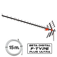 BETA เสาอากาศดิจิตอลทีวี UHF รุ่น HD-27EF พร้อมสาย RG-6/u 15 เมตร