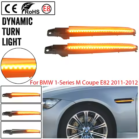Dynamic LED Side Fender Marker Light For BMW 5-Series F10 M5 2010-2016 Flashing Sequential Turn Sign