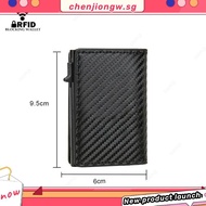 Carbon Fiber RFID Wallet for Men, Aluminum Alloy Magnetic Card Holder with Money Clip, Slim Anti-The