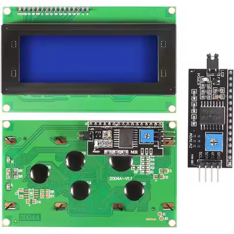 LCD2004+I2C LCD2004 20x4 2004A Blue Green Screen Character LCD IIC Serial Interface Adapter Module f