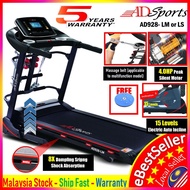 🌟 4.0HP ADSports AD928 Motorize Electric Treadmill 4 Way Damping with Incline Mesin Senaman Aerobik 