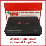 👍🏻High Power👍🏻 4 Channel Car Amplifier 2400Watts 4CH Car Power Amp  Suitable for Car Audio System Speaker
