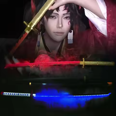 40inch Vapor Demon Slayer Katana Glow Yoriichi Sword Anime Cosplay Real Japanese Katana Original Sam