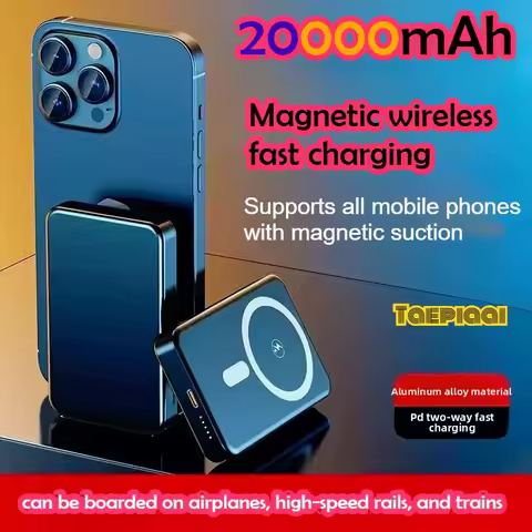 Taepiaai Magnetic Wireless 20000mAh PowerBank PD22.5W Super Fast Charging External Battery for Magsa