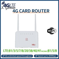 B725 4G CPE WiFi Router 300Mbps with 4 LAN Ports+2 External Antennas SIM Card Slot Wifi Modem 4G Wireless Router