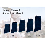 Stokin Sekolah Panjang School Black Sock/Office sock COTTON(1pairs / 3 paris) READY STOCK