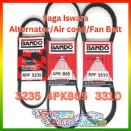 SAGA ISWARA BANDO FAN BELT, ALTERNATOR BELT, AIR COND BELT 4PK865 3310 3235