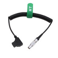 DC Power Cable Coiled for Canon C300 MK II / C200 / C200B Camera, D-tap to 4 Pin V-Mount 16.7V DC