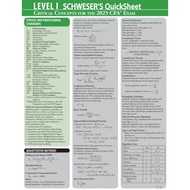 [9A241] CFA 2025 Level I - SchweserNotes QuickSheet (Kaplan Schweser)
