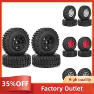 4Pcs 55mm 1.0 Inch Beadlock Wheel Rim Rubber Tire Tyre for 1/18 1/24 RC Crawler Car Traxxas TRX4M Ax