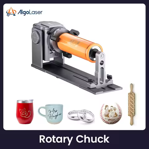 AlgoLaser Multi-function Rotary 4in1 Rotary Kit for Laser Engraver Gripping Cylindrical Rings Spheri