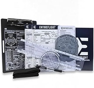 Aviation Pilot Kneeboard - E6b Flight Computer Plus Plotter & Cross Country Planning Notepad, Studen