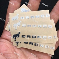 For Ford Bronco Letter Metal Car Sticker Car Logo Leaf Standard Car Waterproof Decorative Sticker