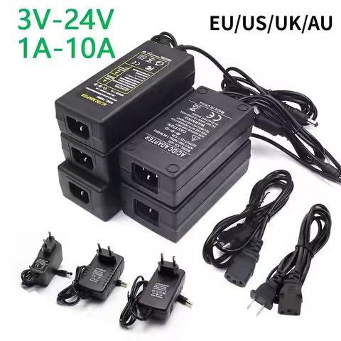 AC 110-240V DC 3V 5V 6V 8V 9V 12V 24V Power Supply Adapter 1A 2A 3A 5A 6A 8A 10A Universa Power Adap