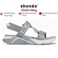 Giày Sandal Nam Nữ SHONDO F7 Racing Thời Trang Êm Nhẹ Đi Học Đi Chơi Màu Xám Trắng F7R2022