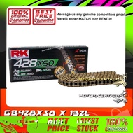 RANTAI RK XW-RING CHAIN GB428XSO X 132J GOLD PLATED (INNER & OUTER LAYERS) GB 428 XSO