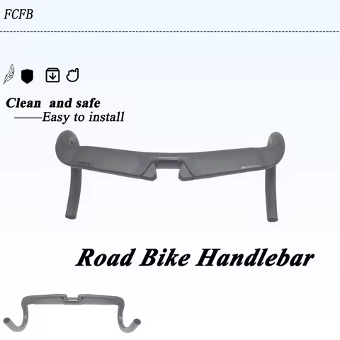 FCFBToray T1000 Carbon Road Handlebar Black Matte Aero Drop Bar 31.8mm 380/400/420/440mm Reach 80mm 
