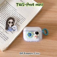 【Hot sale】For TWS-Pro4 mini Casing Case Soft Silicone Earphone Case DIY Cool Cartoon NO.1