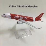 16cm AIR ASIA A320 Xiaoqiao Diecast Metal Display Toy Decoration Collection Children's Gift