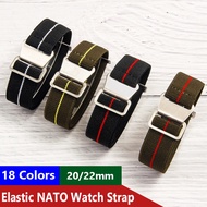 NATO Watch Strap Military Parachute Watch Band 60's French Troops Parachute Elastic Watch Bands Fabr