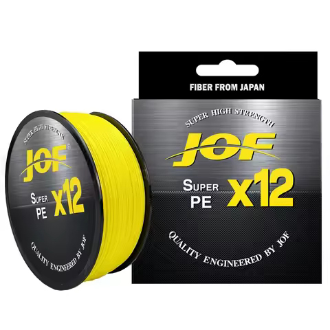 JOF 500M 300M 12 Braided Fishing Lines X12 Weaves Wire Strong PE Multifilament Line for Sea Fishing 
