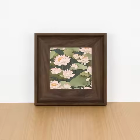 Square Picture Frame 5x5, 6x6, 7x7, 8x8, 10x10 Inches 4cm Wide Border, Versatile Tabletop Wall-Mount