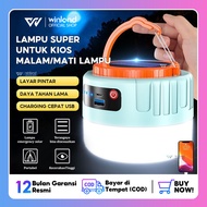 COD Lampu Emergency Solar Tahan Lama LED Gantung Portable Tenaga Surya Bohlam Cas USB Baterai Lithiu