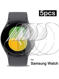 5入組40mm防水高清全貼式手錶保護貼,適用於三星galaxy Watch6/5/4
