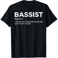 T-shirt untuk pemuzik bass, pemain bass.