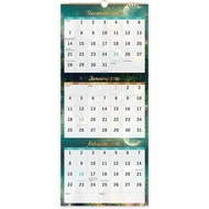 2026 Calendar - 3 Month Wall Calendar Vertical Display (Folded in a Month), JAN 2026 - DEC 2026, 11"