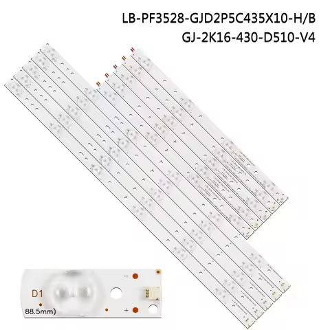 New 5 PCS/set 10LED(3V) 842.5mm LED backlight strip for 43PUK4900 43OUH6101 GJ-2K15-430-D510-17.8MM-