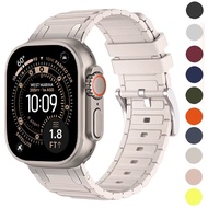 Rubber Band Silicone Strap for Apple Watch Ultra/SE 3 2 Series 11 10 9 8 7 6 IWatch 49 46 45 44 42 4