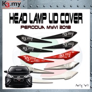 Perodua Myvi 2018-2021 Head Lamp Lid Eye Lid Eye Brow Cover With Paint (Lava Red)