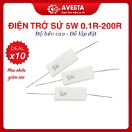 Avesta high quality 5W ceramic resistor value from 0.1R - 200R 5%.