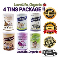 4 TINS MILLET COCOA/OATMILK/ALMOND/TRI OUINOA/RYE OATMILK  900GX4 MHP-MIRACLE